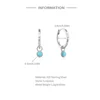 Aide 925 Sterling Silver Turquoise Drop Ear Buckle Gold Hoops Earrings For Women Minimalist Fine Jewelry Trendy Pendientes Gift 2