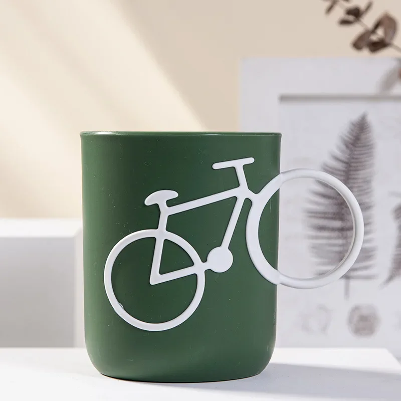 Bicycle Styling Toothbrush Cup Bathroom Supplies Safety PP Cup Toothbrush Holder Gargle Bathroom Decoration Accessories toothbrush cup toothbrush cup set