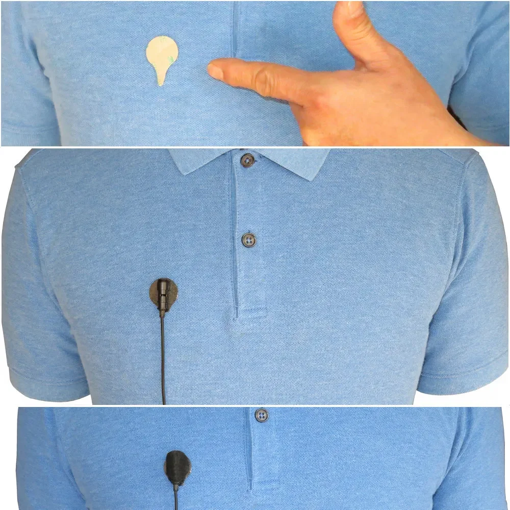 Undercover with Stickies and 80 Fabric Discs for Lavalier Microphones 40 of Each Black/White lavalier microphone cover