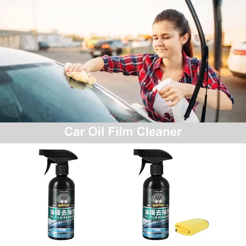 

Car Glass Oil Film Cleaner Auto Glass Film Coating Agent Automobile Windshield Cleaner With Ceramic Softening Molecules For Cars