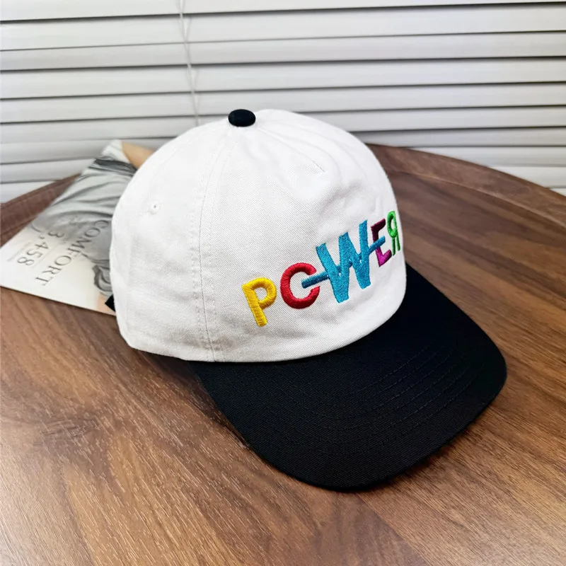 KPOP Bigbang G-DRAGON POWER Printing Baseball Hat Letter Embroidered Canvas Baseball Hat Boys Girls Fashion Peaked Cap Fans Gift