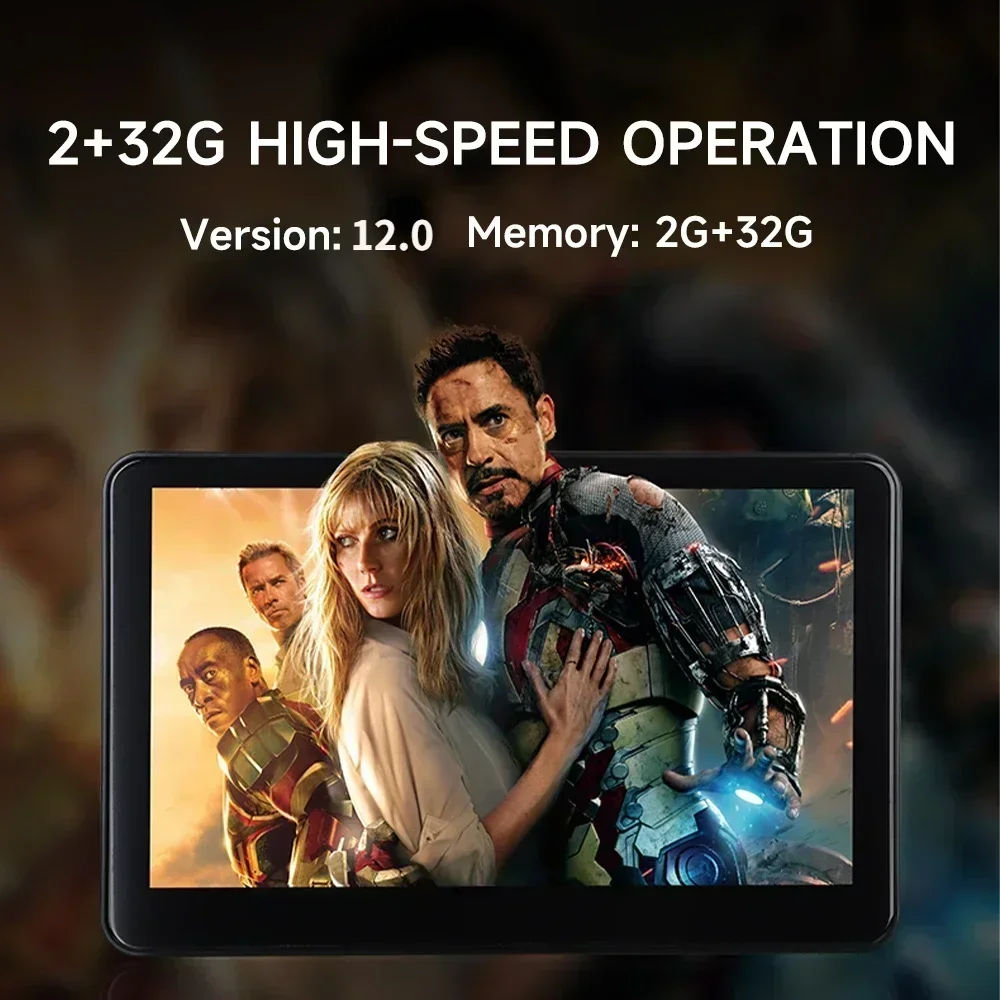 11.6''/10.1'' Android 12 2G+32G Car Headrest Monitor IPS TV Display RCA AV Wifi Mirroring Car Rear Seat Screen Video Player