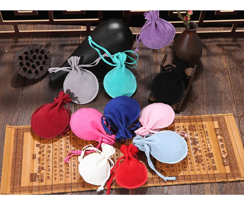 10 teile/los Samt Kordelzug Geschenke Taschen Kürbis-Förmigen Schmuck Lagerung Beutel Party Tragbare Präsentieren Drawable Verpackung Taschen – Detail 6