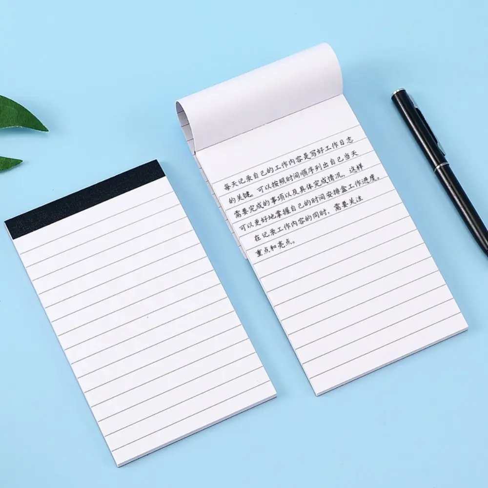 Mini taccuino portatile formato A7 con copertina in pelle, fascia elastica, blocco note con carta a righe, 30 fogli, blocco note tascabile, viaggio d'affari - immagine 3