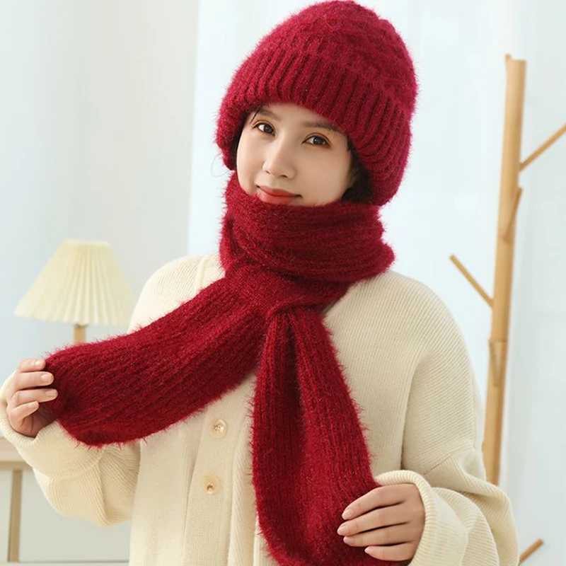 Women Winter Keep Warm Knitted Plush Hat