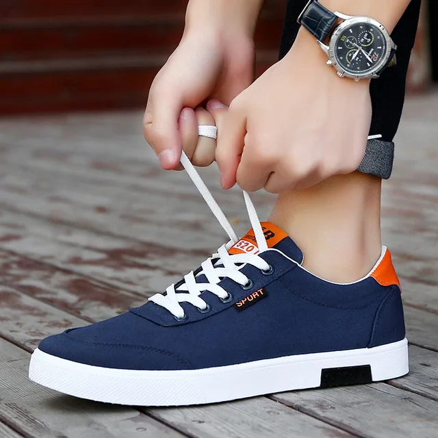 Men Casual Canvas Sneakers Male Walking Loafers Soft Sole Slip-on Flats shoes 2