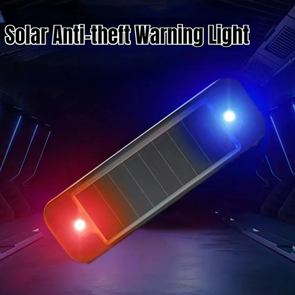 LED Solar Warning Light Bicycle Tail Flashing Light Rear Collision Prevention Free Breathing Wireless AntiTheft Alarm Lamp