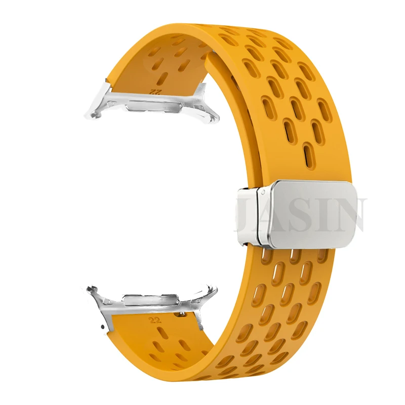 Magnetic Buckle Silicone Watch Strap with No-Gap Design