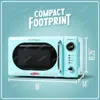 *Retro desktop microwave oven -0.7 cubic feet -700 watts, with LED digital display screen - child lock - easy to clean interior 3