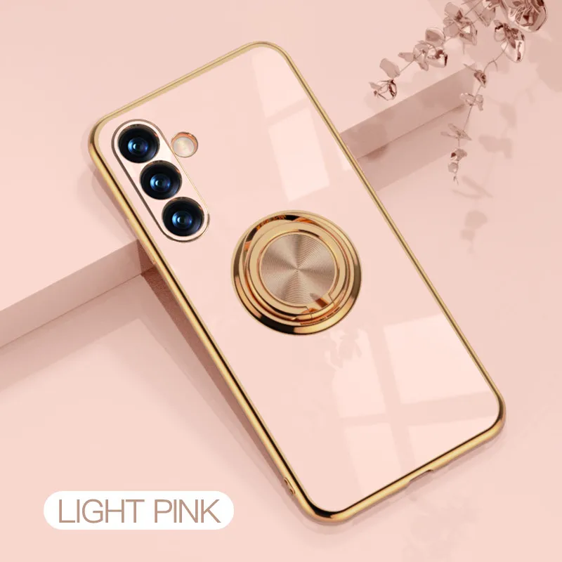 Elegant Plating Ring Holder Phone Case Cover  Coque