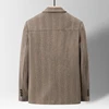 Classic Mens Office Dress Jackets Quality Casual Business Lapel Windbreak Coats Top Autumn Winter Blended Wool Jacket Streetwear 2