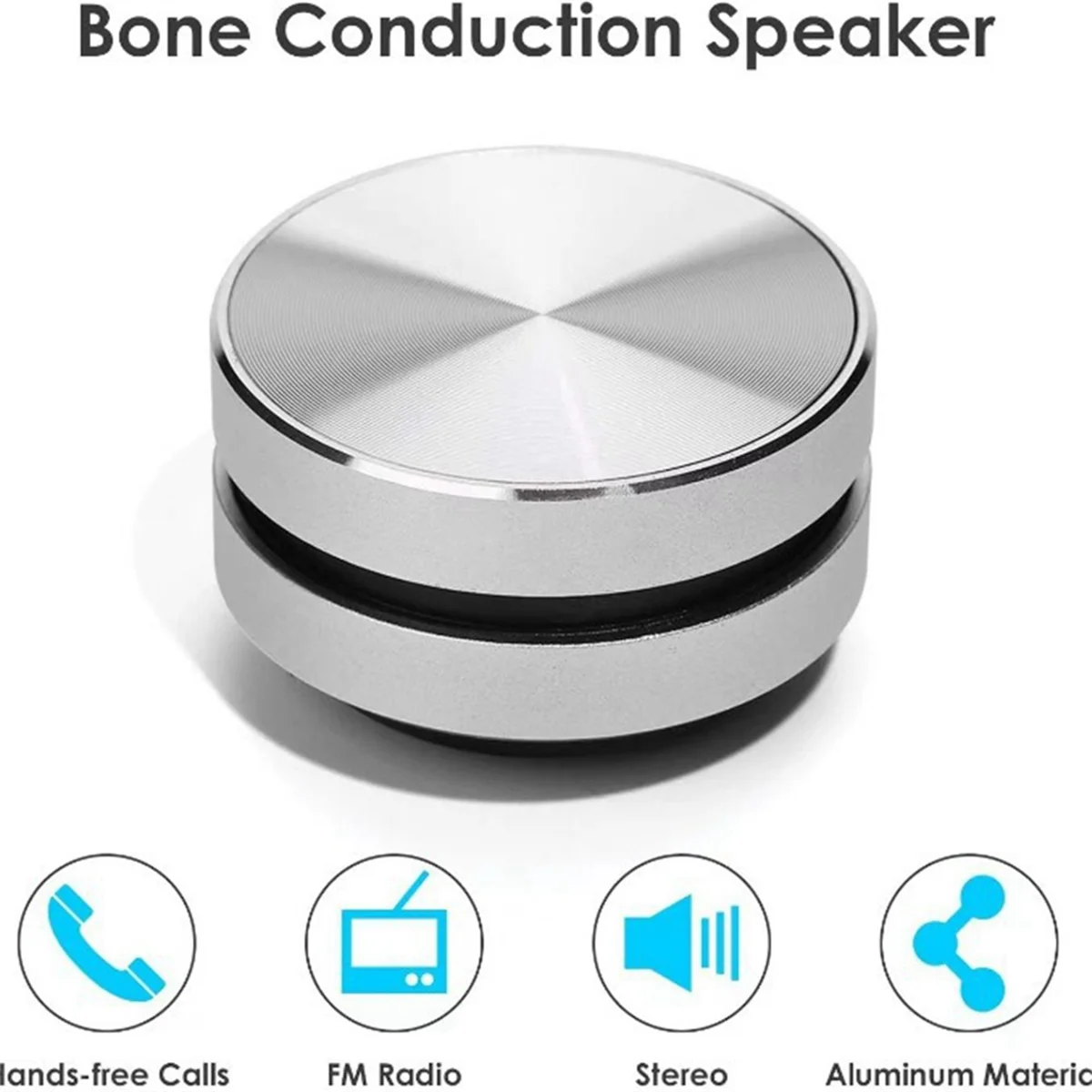 Bluetooth Speaker Portable Speaker Mini Bluetooth Speaker Audio Speaker Bone Conduction Speaker Portable Mini Bluetooth Speaker Turns Anything Into A Speaker Wireless Bone Conduction Induction Vibration