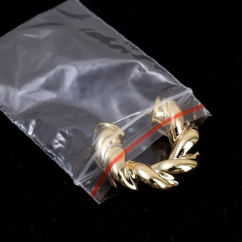 100Pcs/Set Transparent Self-sealing Bags Food Preservation Storage Bag Zip Plastic Reclosable Reusable Jewelry Packaging Pouch