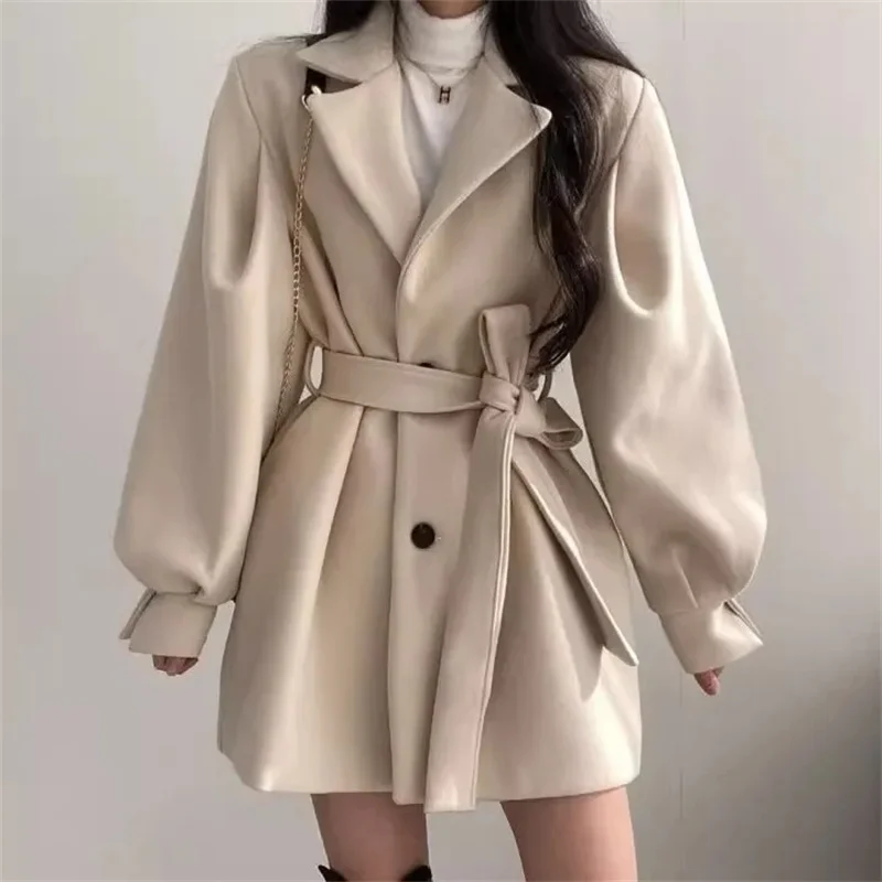 2023 New Dragon Phoenix Woolen Coat Woolen Coat Women's Fashion High End Temperament Versatile Mid length Autumn and Winter Wear