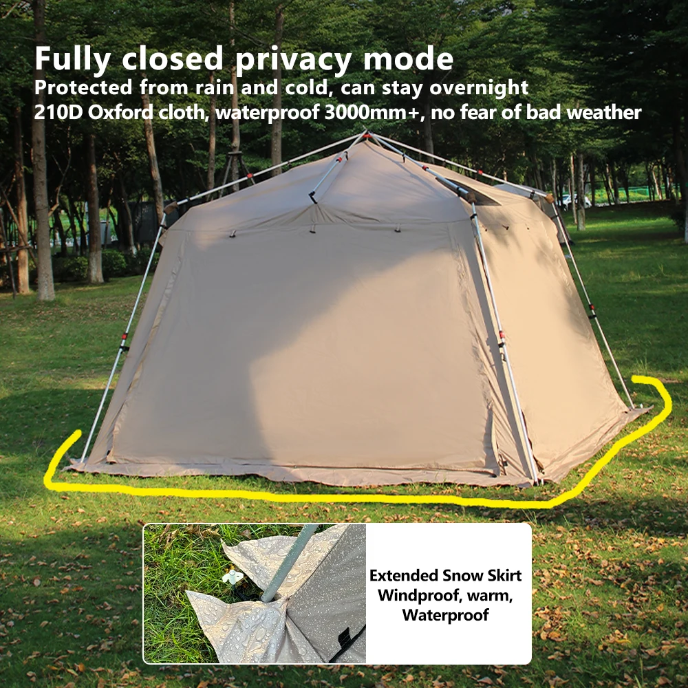Camping Tent 5-9 Person Waterproof Sun Protection Aluminum Poles 210D Oxford Fabric For Beach Hiking Fishing camping tent