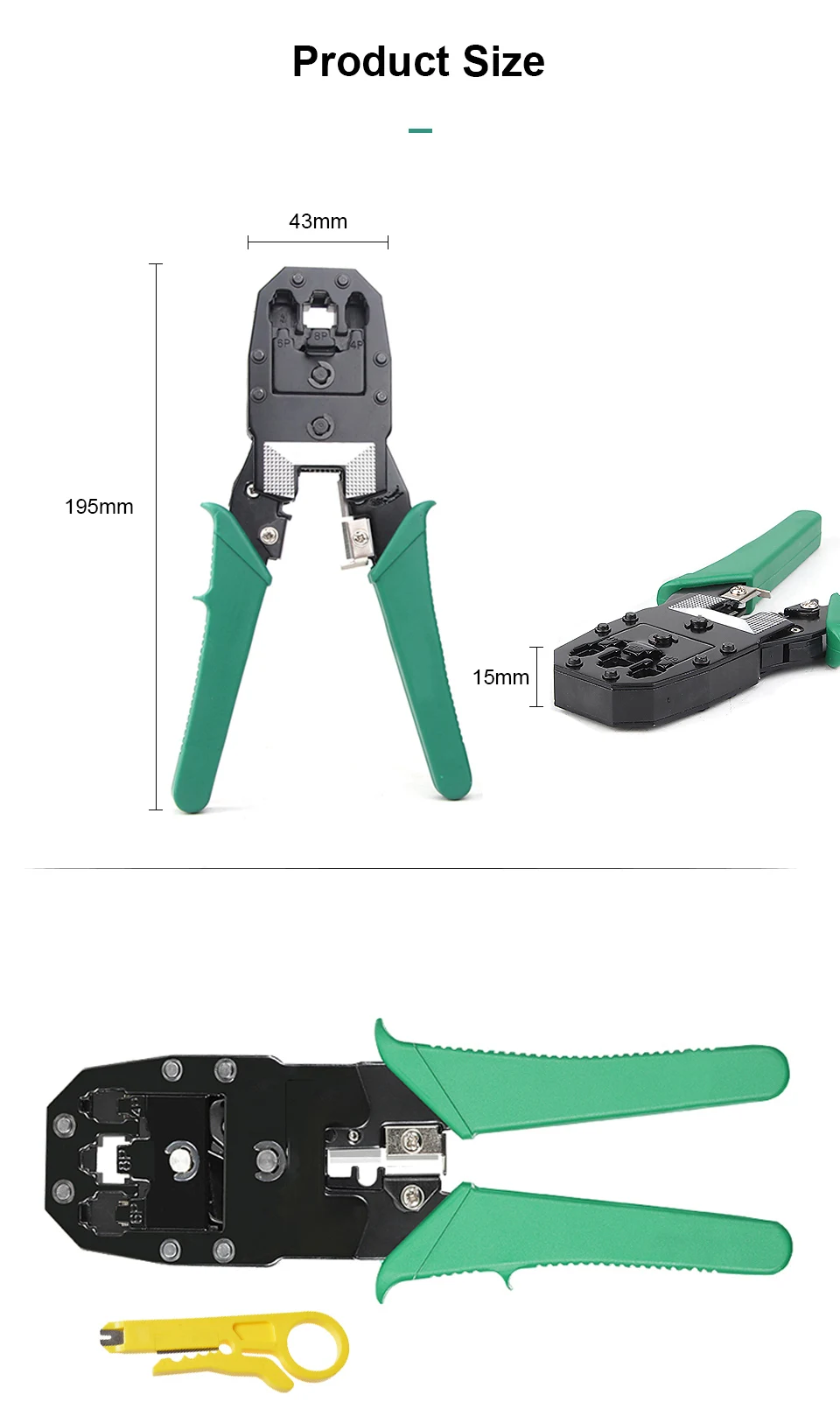Network Cable Tester, Clamp Alicerce, CAT6, conector RJ45, RJ11, RJ12, UTP
