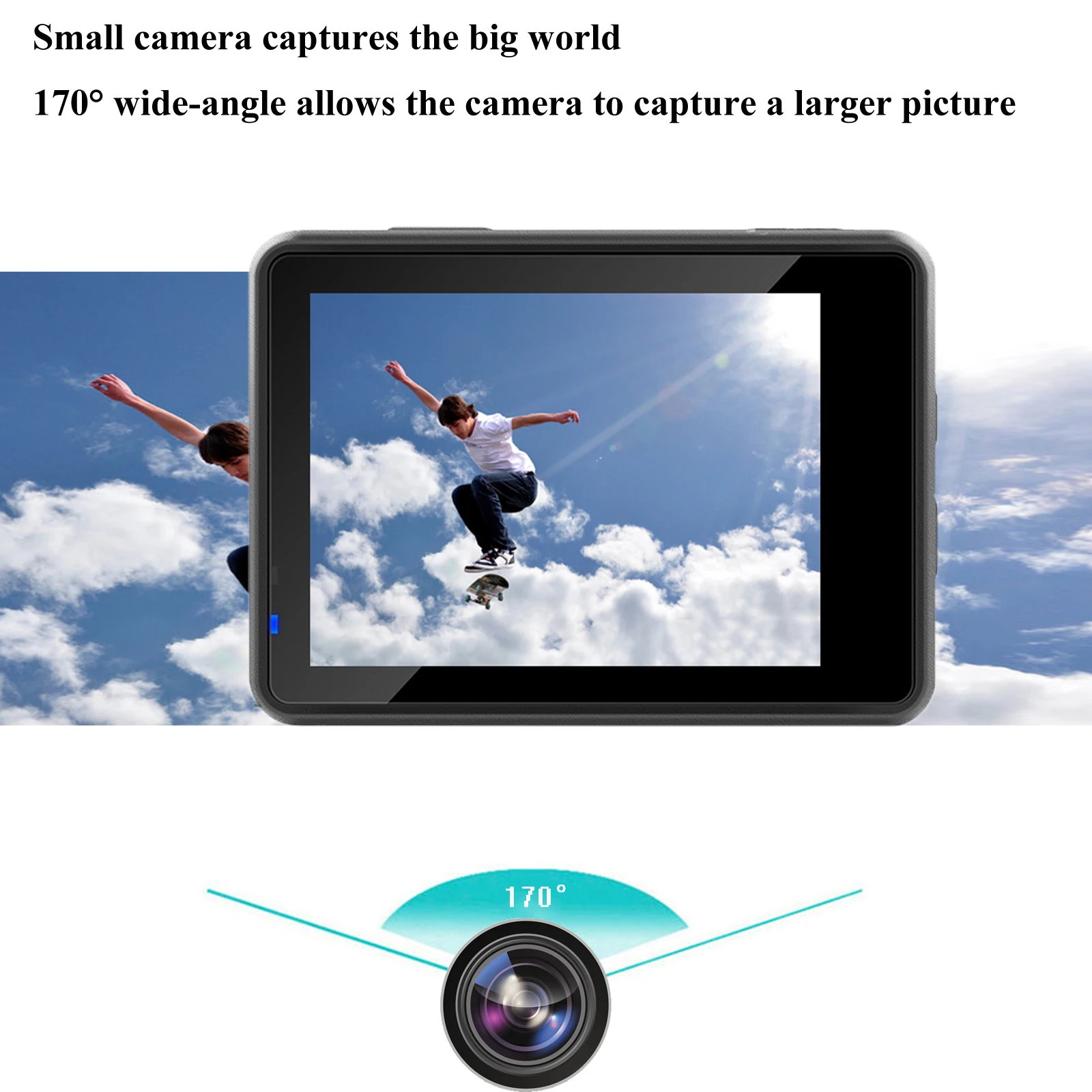 HD 4k/30 fps 4K30fps Action Camera   2.0 Inch Screen WIFI Remote View Machine Outdoor Cycling And Diving Mini Camera DV 2