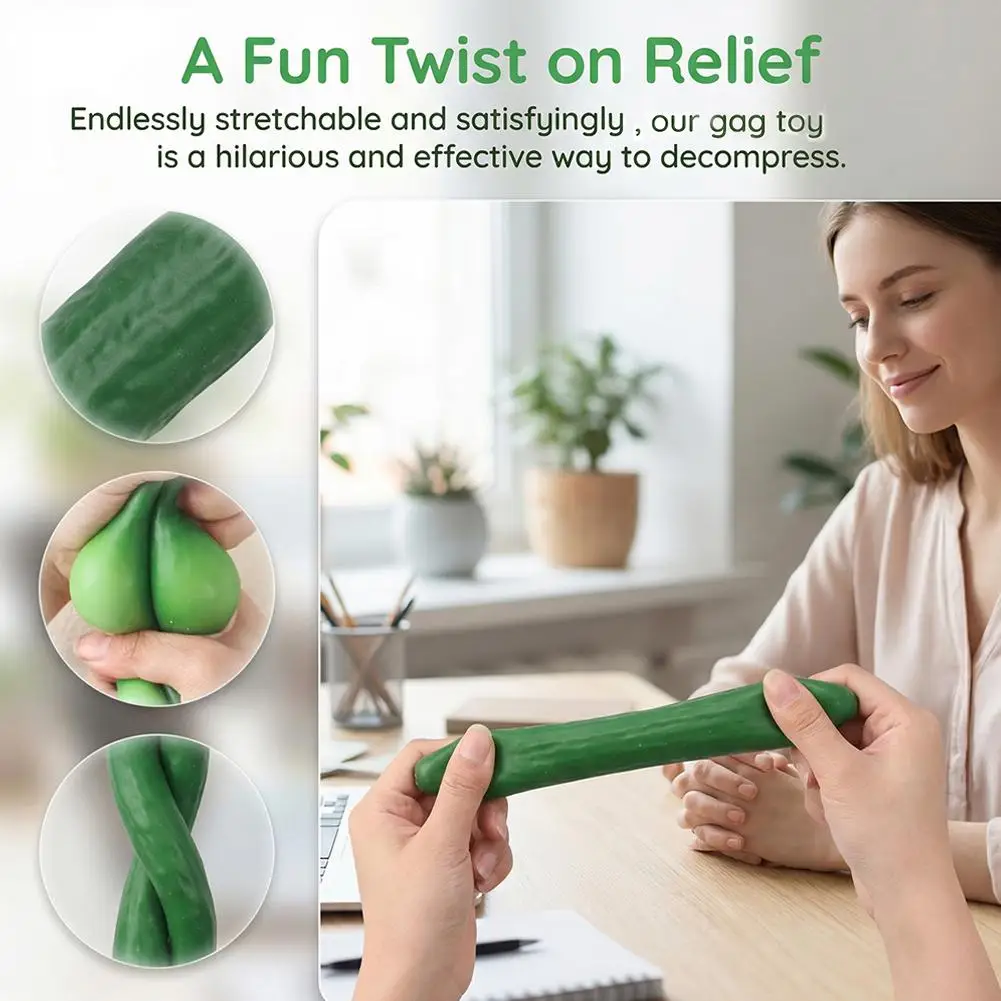Simulated Cucumber Squeeze Toy Slow Rebound Stress Relief Prank_voghion.com