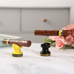 Ceramic Cigar Accessories Portable Mini Creative Gold-painted Two-color Cigar Holder European Cigarette Rack Accessories