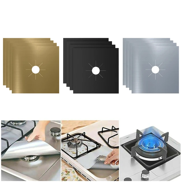 Gas Range Stove Top Burner Cover Protector Reusable Non-stick Liner For  Kitche
