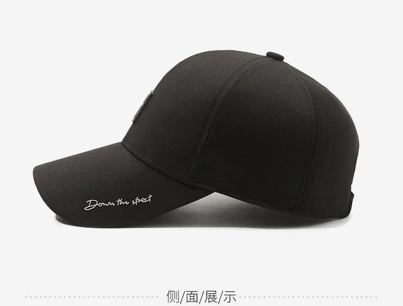 Neue Frühling-Herbst Business-Baseballkappen für Herren mit Lederlogo-Aufdruck für Mittelalte und Ältere im Stabilen Stil Verstellbare Mütze – Detail 13