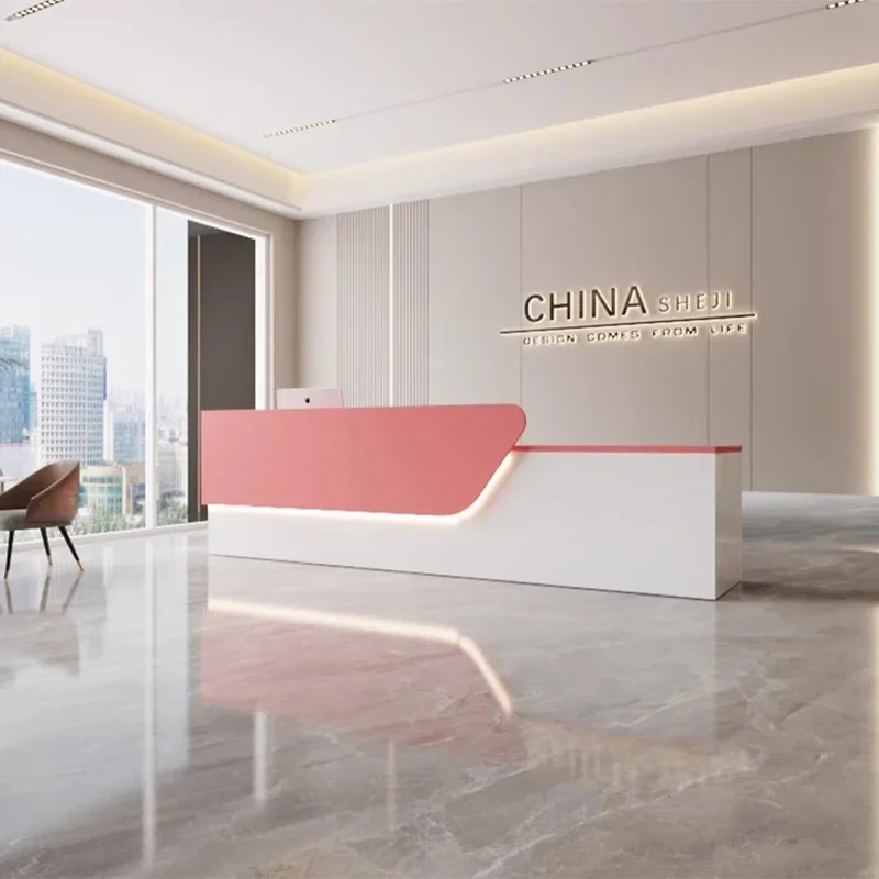 European Beauty Reception Desks Luxury Simple Modern Nordic Reception Desk Unique Quality Commercial Furniture