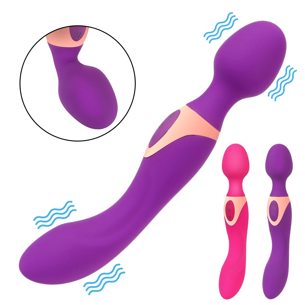 OLO AV Vibrator Double Head Nipple Vaginal Massage Shock Clitoris Stimulation Lesbian Masturbation Sex Toys For Women | Красота и