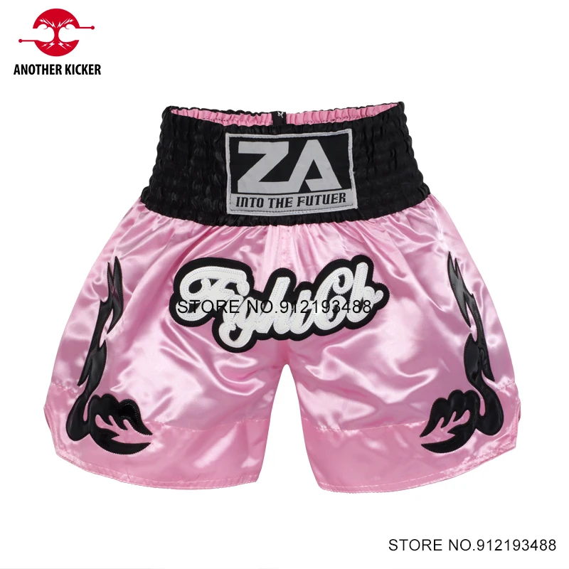 Breast Cancer Pink Print Pattern Muay Thai Boxing Shorts main image 1