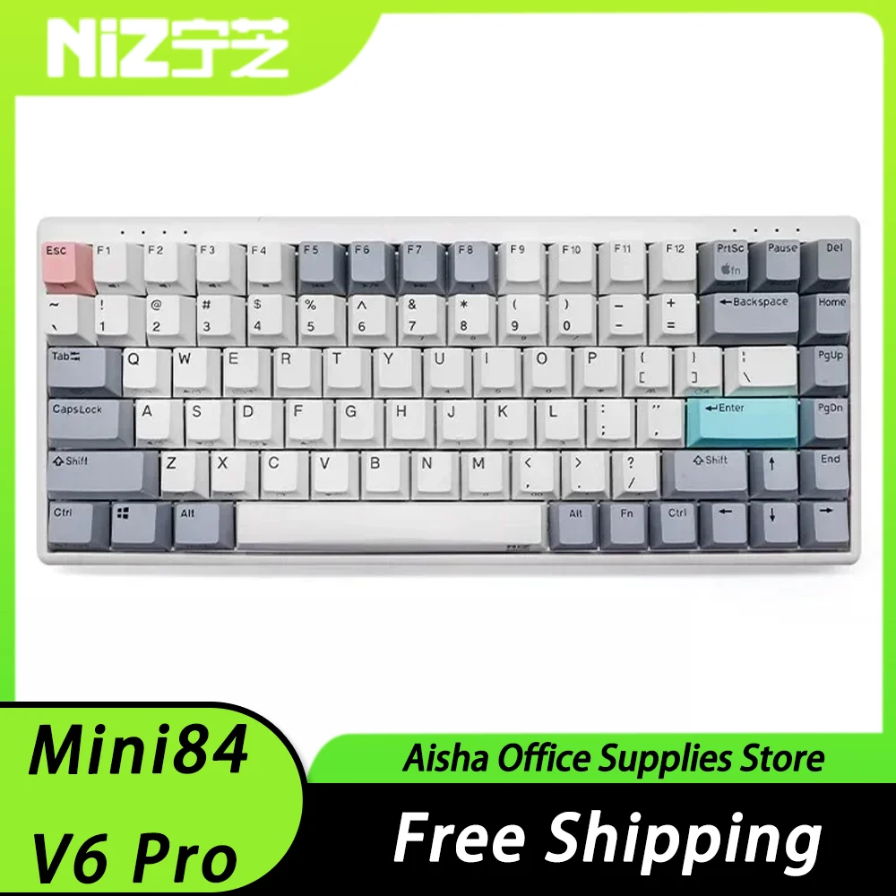

Проводная клавиатура Niz Mini84 V6 Pro 8k, емкостная клавиатура с низкой задержкой, для конкурсных игр, Kayboard, Hotswap, офисные аксессуары для ПК