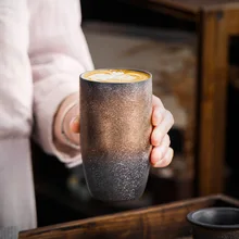 Vintage Stoneware Espresso Cup Ceramic Tea Cup Creative Design Home Water Cup Latte Cup Gift coffee cups