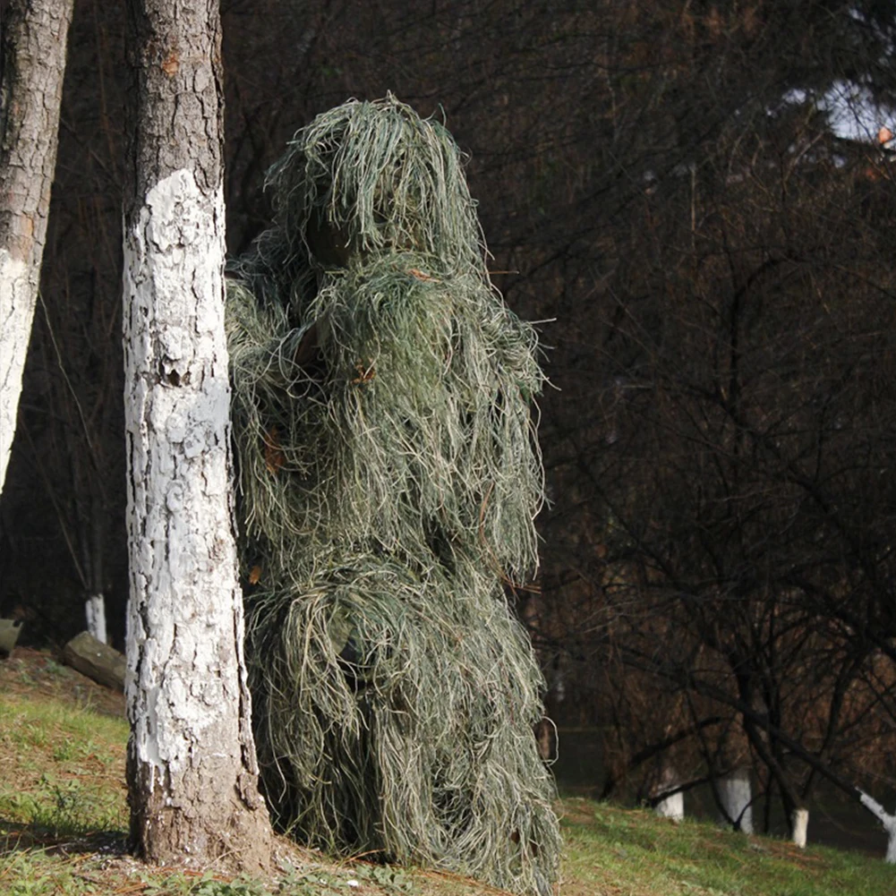 Ghillie Suit 5Pcs/Set Camouflage Ghillie Suit With Jacket Pants Hood