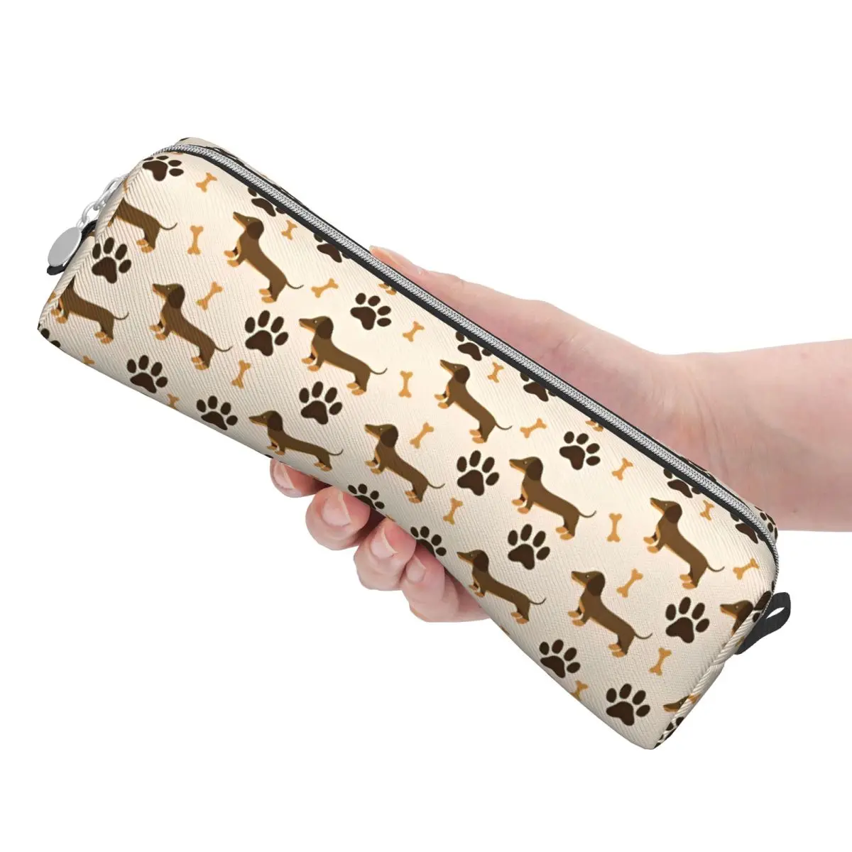 Dachshund Pencil Case Animal Dog Pen Pencil Bags Large Storage Office Cosmetic Box