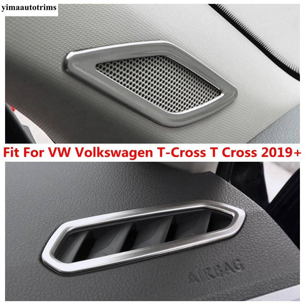 Cruscotto Dell'Auto A Pillar Speaker Audio Frame / Air Ac Vents Cover Trim Accessori Per Vw Volkswagen T-Cross T Cross 2019 - 2023