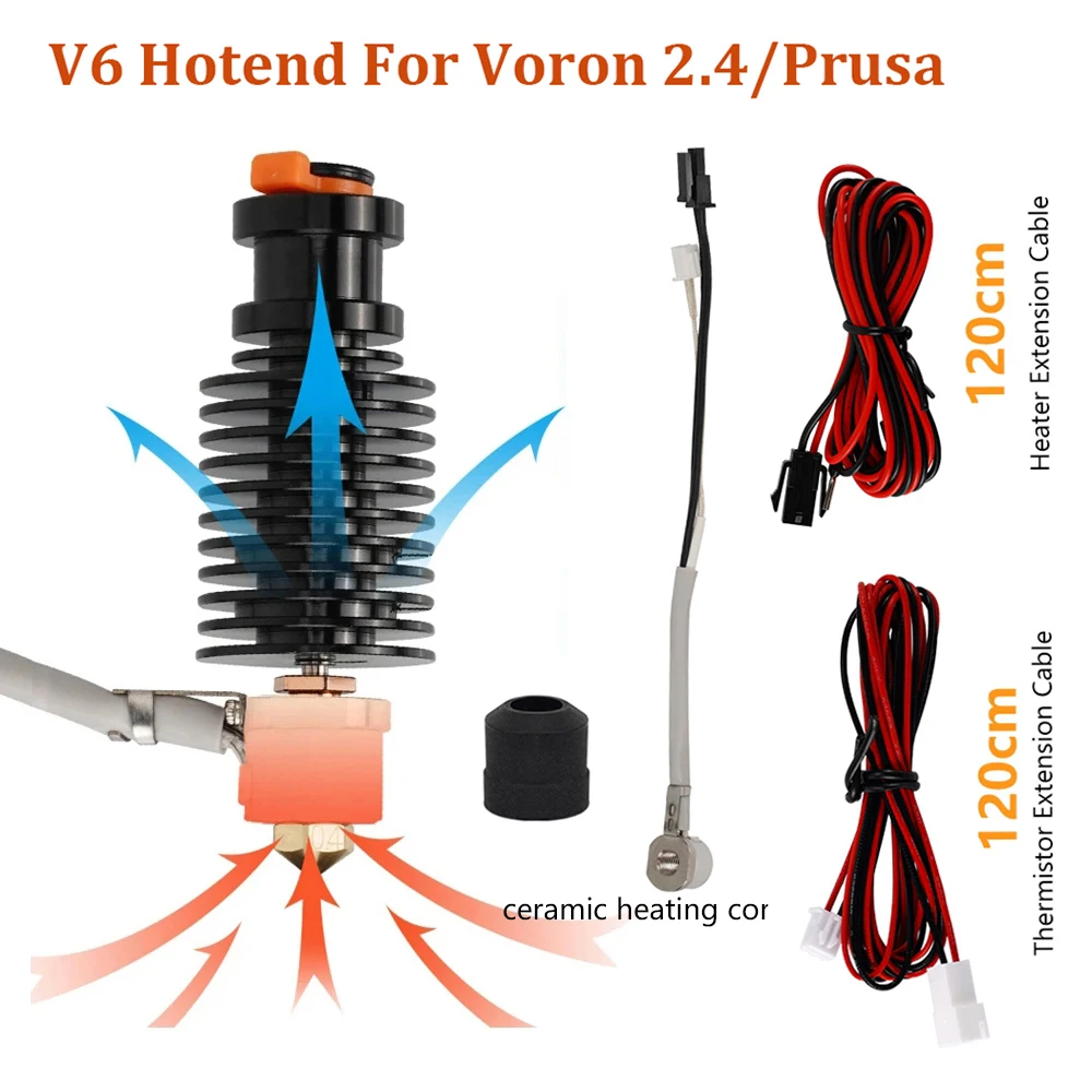 세라믹 히팅 코어 NTC100K 서미스터, 24V 카트리지 히팅 로드, V6 Hotend Voron 2.4 Prusa Ender 3 CR10 MK3S 3D 프린터용