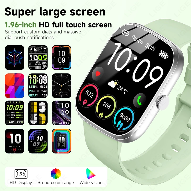 LIGE reloj mujer Smart Watch Answer Make Call Message Sport Calories Watches Health Monitor Weather Forecast Clock For Men Women