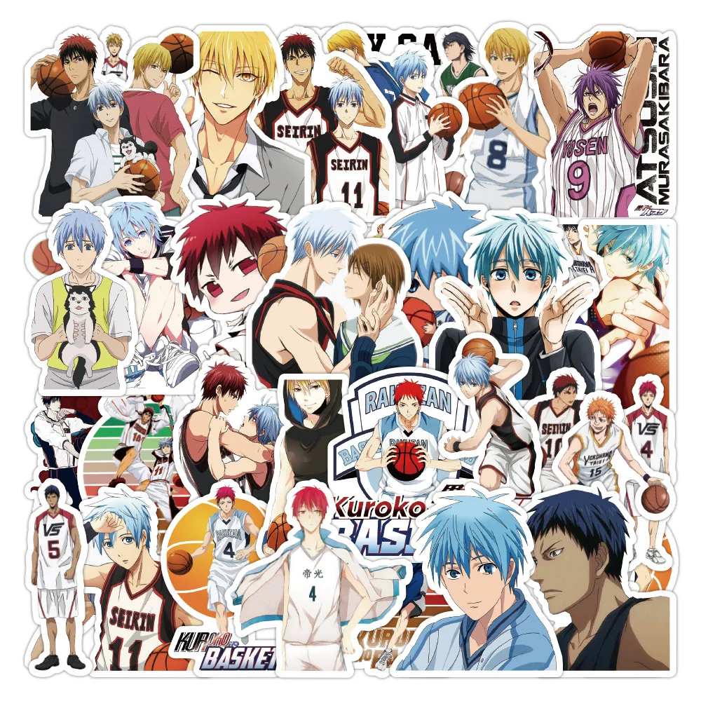 50pcs Kuroko's Basket Anime Stickers Phone Case Stationery Waterproof Cute  Kawaii Stickers Laptop Sticker Aesthetic Kids Toys