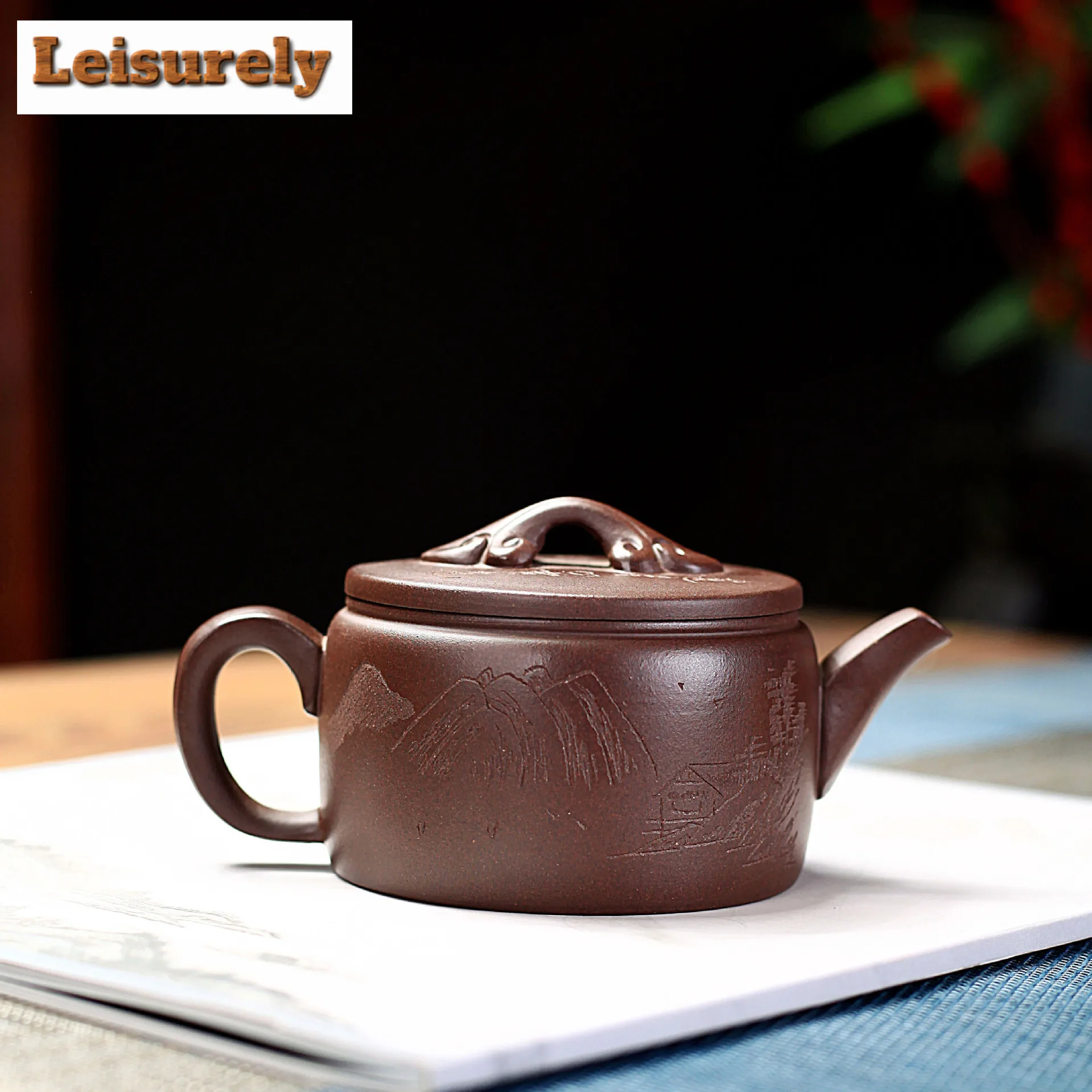 250ml Classic Yixing Purple Clay Teapots Handmade Large Caliber Pot Raw Ore Purple Mud Tea Maker Kettle Chinese Zisha Tea Set