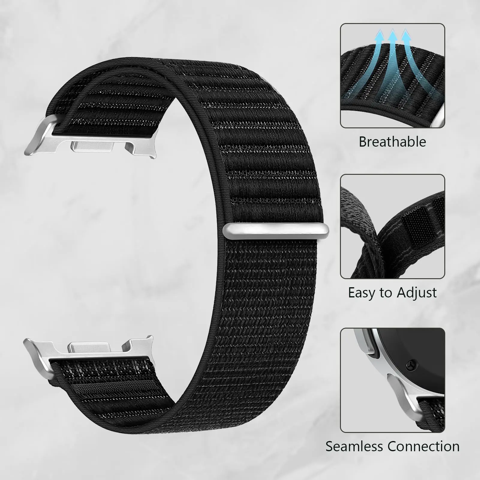 Fabric Sport Loop Replacement Strap - Comfortable and Stylish Watch Band Accessories
