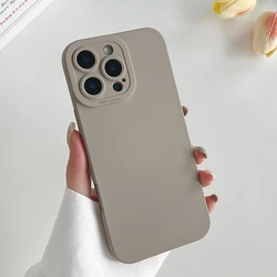 Titanium Gray Liquid Silicone Shockproof Phone Case with Fine Hole Design - iPhone 14 (Titanium Gray)