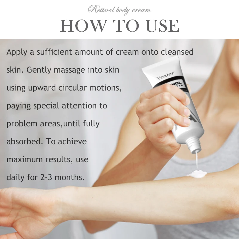 Retinol Vitamin E Body Cream Lifting Tighten Abdominal Shaping Firm Arm Massage Moisturizing Skin Remove Cellulite Care Cream 6