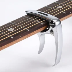 Premium Metal Guitar Capo with Integrated Picks Holder (Sliver)