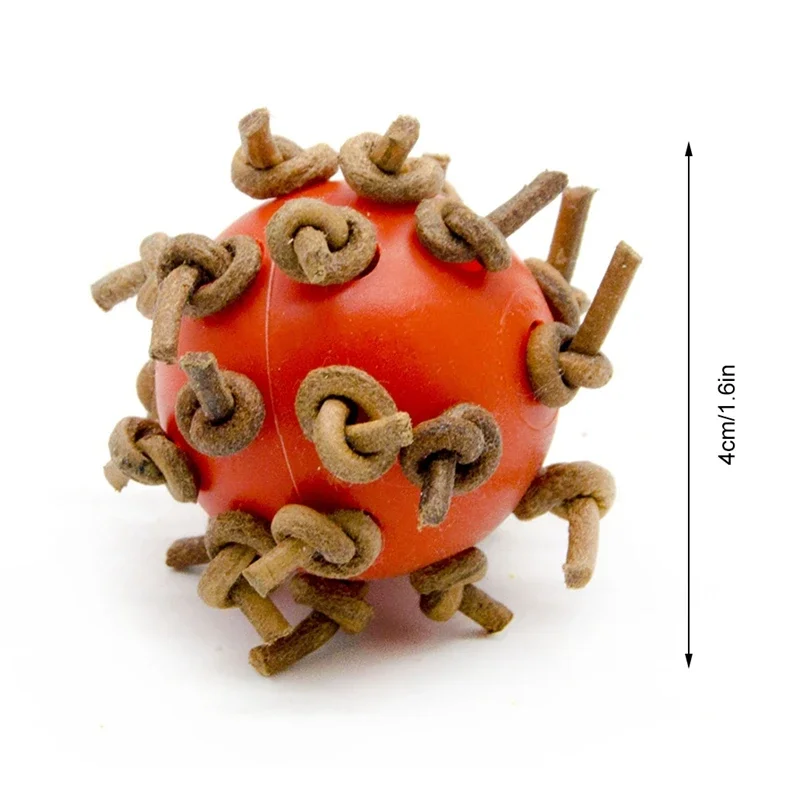 Bird Ball Chew Toy with Knots 4cm Dia Foot Toy Suitable for Amazon Parrot African Grey Cockatoo Pet Supplies 3