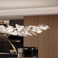 Stair Chandelier High Ceiling Pendant Lights Living Room Chandelier Pendant Lamp for Dining Table Hall Chandelier Glass 3