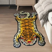 3d tigre tapete macio fofo tigre impresso tapetes crianças quarto tapete de assoalho de pelúcia banheiro antiderrapante absorvente tapete de cabeceira