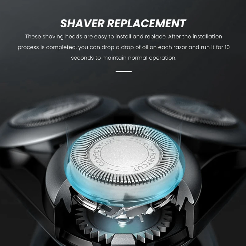 3Pcs SH30 50 52 Shaver Replacement Heads for Philips Electric Shaver Series 1000 2000 3000 5000 Blade Head electric shaver,shaver blade head,electric shaver head
