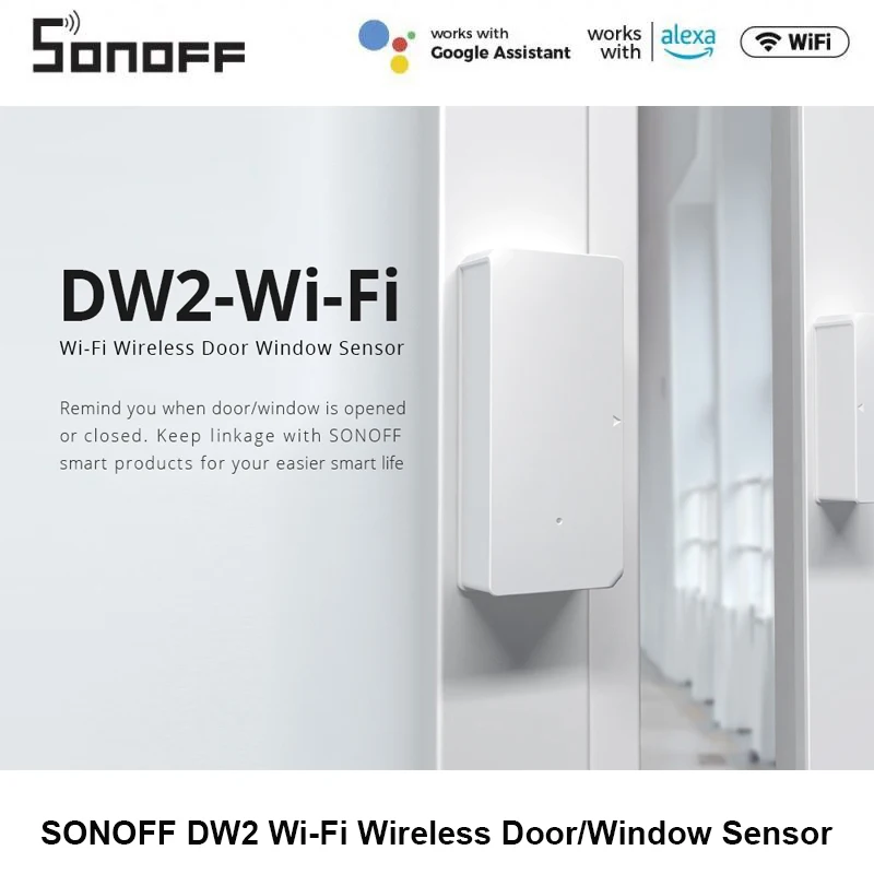 1/5Pcs Sonoff Dw2 Smart Home Security Wifi Door Window Sensor E-Welink App Avvisi Di Notifica Funzionano Con Alexa Google Home