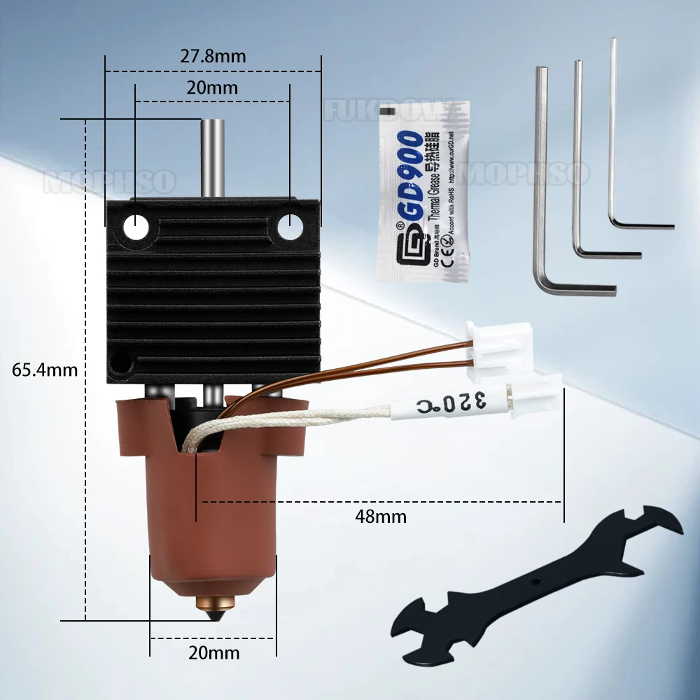 Ceramic Hotend Kit with Quick Swap Nozzle - All-Metal Integrated Extruder Replacement