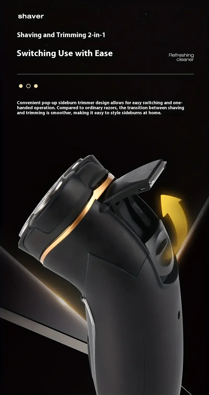 3d Floating Electric Shaver For Men With Led Display & Usb-c_voghion.com