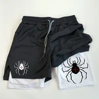 Anime Hunter x Hunter Performance Shorts for Men Breathable Spider Gym Shorts Summer Sports Fitness Workout Jogging Short Pants 2