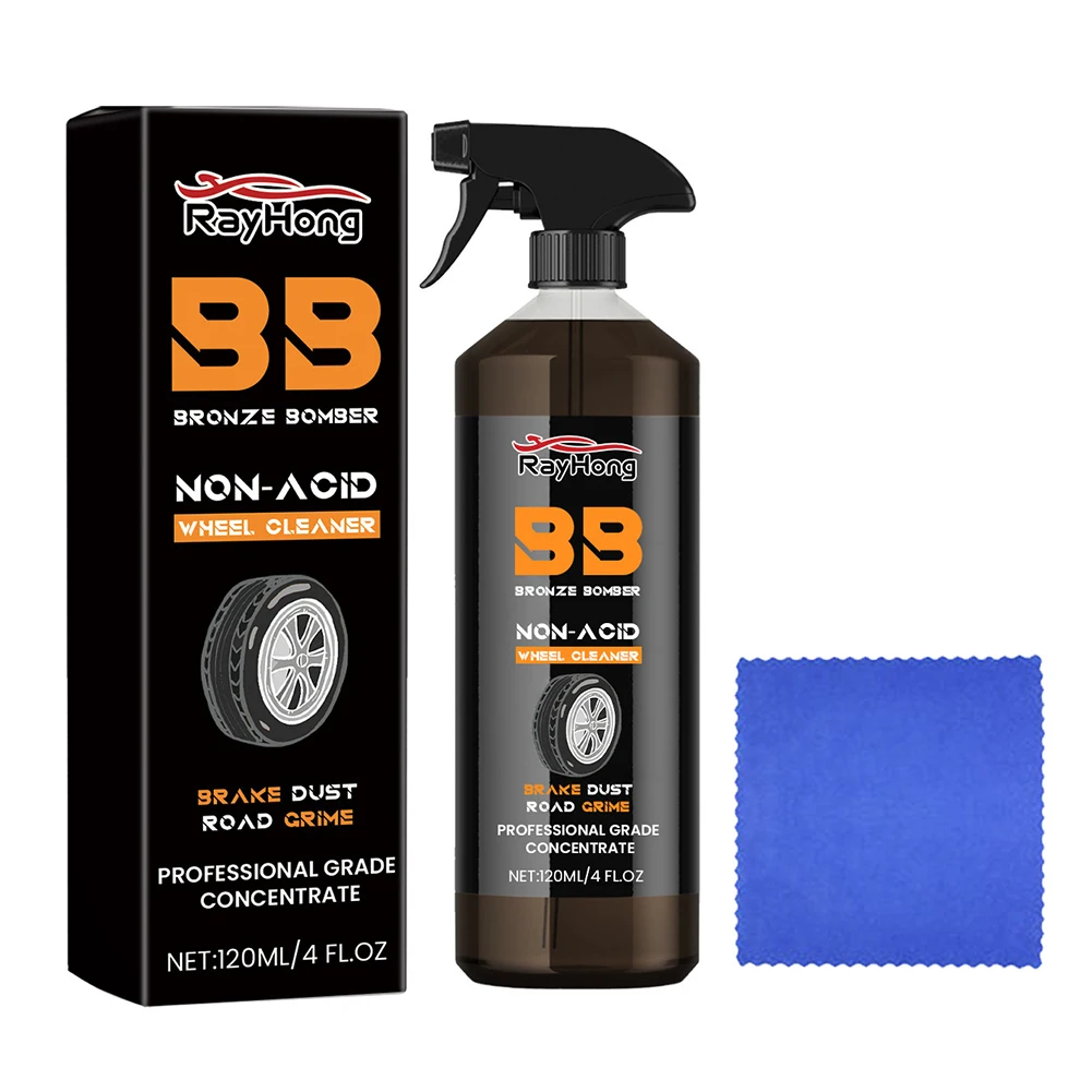 120ml Tire Refurbishing Agent Dustproof Car Wheel Rust Dust Remover Car Wheel Polishing Cleaner Auto Cleaning Tool